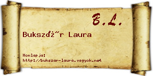 Bukszár Laura névjegykártya